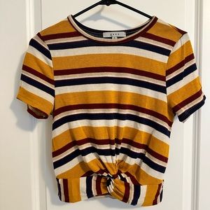 Jersey striped crop top